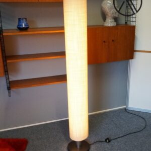 Philips Stehlampe | Vintage Zylindrische Lampe mit Textil-Schirm | Höhe 143