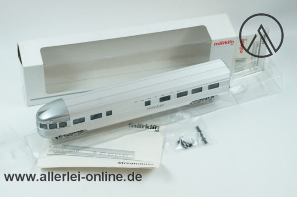 Märklin H0 | 43604 Schlusswagen Streamliner Observation mit Panorama-Abteil | Santa Fe - Navajo OVP