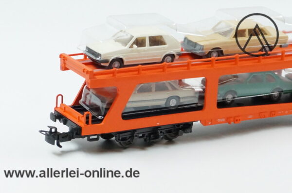 Märklin H0 | 4174 Reisezug-Autotransportwagen beladen mit 8 Wiking Modellen | DDm 51 81 98-80 002-2 der ÖBB OVP