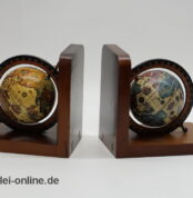 Vintage Buchstützen Paar | Globus - Weltkugel Bücherhalter | Globe Bookends