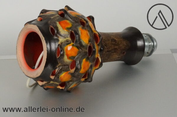 Artischockenförmige Keramik Lampe | Tischlampe | Tischleuchte | 60er