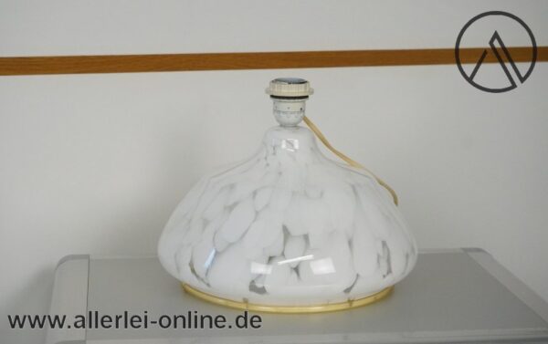 Tischlampe | Tisch-Leuchte ohne Schirm | Vintage Glaslampe mit beleuchtetem Lampenfuß | Vintage Glas Lampenfuß | -1