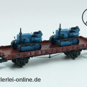 Märklin H0 | 46363 Flachwagen Beladen mit Lanz Bulldog-Raupen Modellen | Güterwagen mit OVP