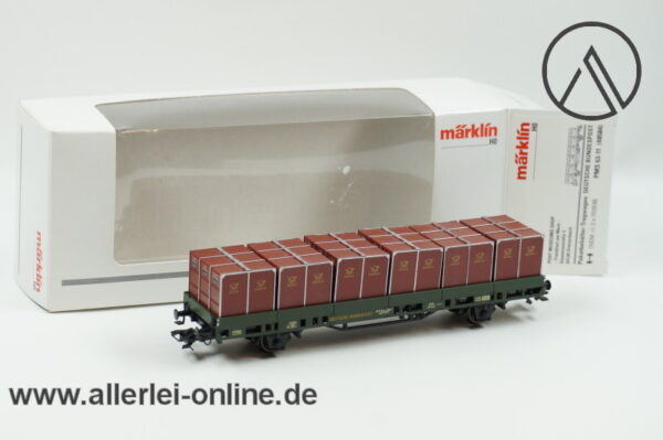 Märklin H0 | 48584 Paketbehälter-Tragwagen der DBP | PMS 63-11 Güterwagen mit OVP