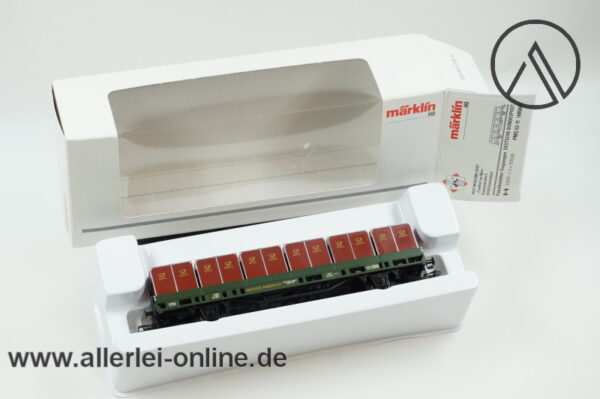 Märklin H0 | 48584 Paketbehälter-Tragwagen der DBP | PMS 63-11 Güterwagen OVP