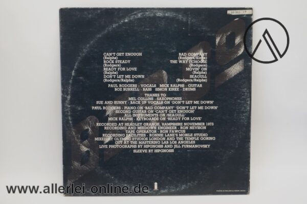 Bad Co | Bad Company | ILPS 9279- A | 1974 Island Records | LP Vinyl - EX/G-3