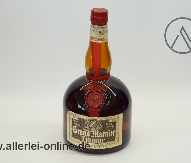 Alter Grand Marnier Likör | Lapostolle Liquor | Triple Orange Cordon Rouge | 1 Liter | 40% | Vintage Liqueur
