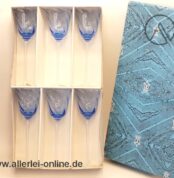 6 Stück Bohemia Karolinka | Wein Gläser Set | Blau | im Original Karton