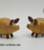 Vintage Pfeffer & Salz Streuer | Schwein | Holz Schweinchen