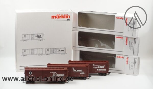 Märklin H0 | 45651 | 3-tlg. USA Güterwagen-Set der Atchison, Topeka & Santa Fe Railway mit OVP