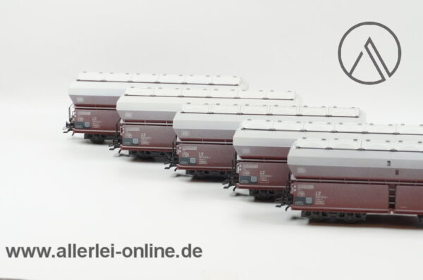 Märklin H0 | 46262 Wagen-Set Kalktransport | 5 tlg. Selbstentladewagen mit Klappdeckel | Tad-u 961 Güterwagen in OVP