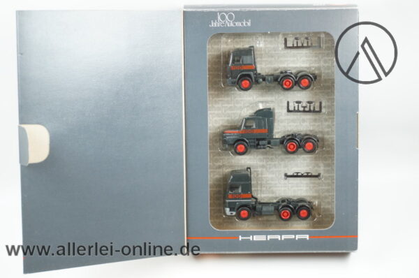 HERPA 7553 | H0/1:87 | 3 LKW Zugmaschinen 100 Jahre Automobil | unbespielt mit OVP