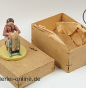 Alte Erzgebirge Figur Klöppelfrau | Klöppelfigur | Drechslerei Werkstatt Leichsenring Seiffen ca. 1940/50er Jahre