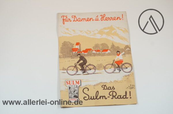 Original NSU Sulm | Rad Fahrrad Faltprospekt | Broschüre Werbebroschüre DRGM um ca. 1910 / 1920