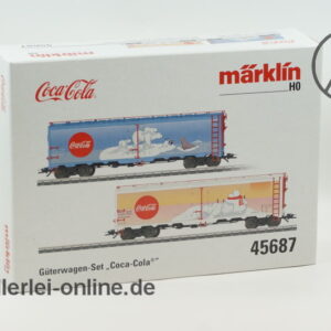 Märklin H0 | 45687 | 2-tlg. USA Güterwagen-Set Coca-Cola | Coca-Cola Freight Car Set mit OVP