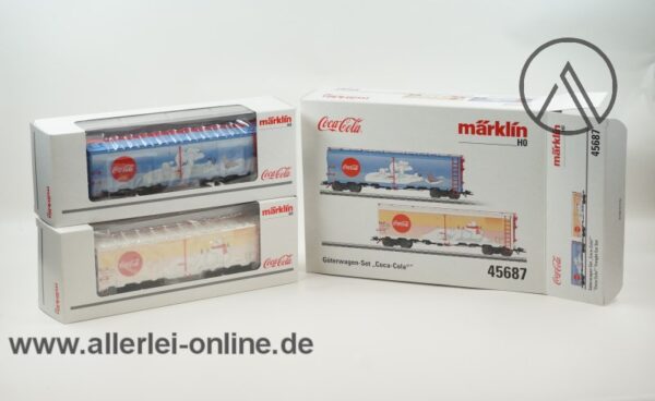 Märklin H0 | 45687 | 2-tlg. USA Güterwagen-Set Coca-Cola | Coca-Cola Freight Car Set