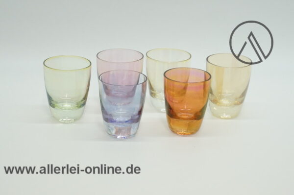 Buntes Schnapsglas-Set mit Glashalter | Vintage Rockabilly 50-60er Jahre