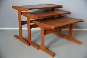 Teak Satztische | 3-tlg Set Beistelltische | Designklassiker im Allerlei Online Shop
