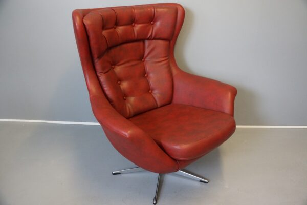 60-70er Jahre | Lounge Chair - Sessel | Ohrensessel, rot