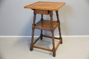 Antiker Jugendstil | Gründerzeit Eiche Holz Tisch | Nähtisch mit Sortierfach