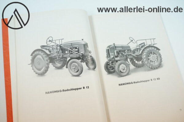 Betriebsanleitung Hanomag Radschlepper Typ R12 | R12 KB | 4.Ausgabe Juni