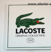 LACOSTE Emaille Schild - Werbeschild | DURO Emaillierwerk Dachau | 30 x 30 cm NEUWERTIG mit OVP !