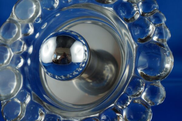 2 Stück 60er Jahre Hillebrand Wandleuchte | Wandlampe Bubble Glas - Chrom-3