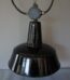 Alte Emaille Lampe / Industrielampe ,schwarz Art Deco - Bauhaus Design - Ø 40 cm