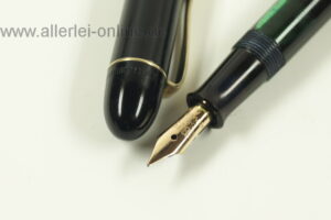 Antik Pelikan IBIS Günther Wagner Füller | Pelikan Kolbenfüller ,schwarz mit IBIS 14K/585 Goldfeder "F"