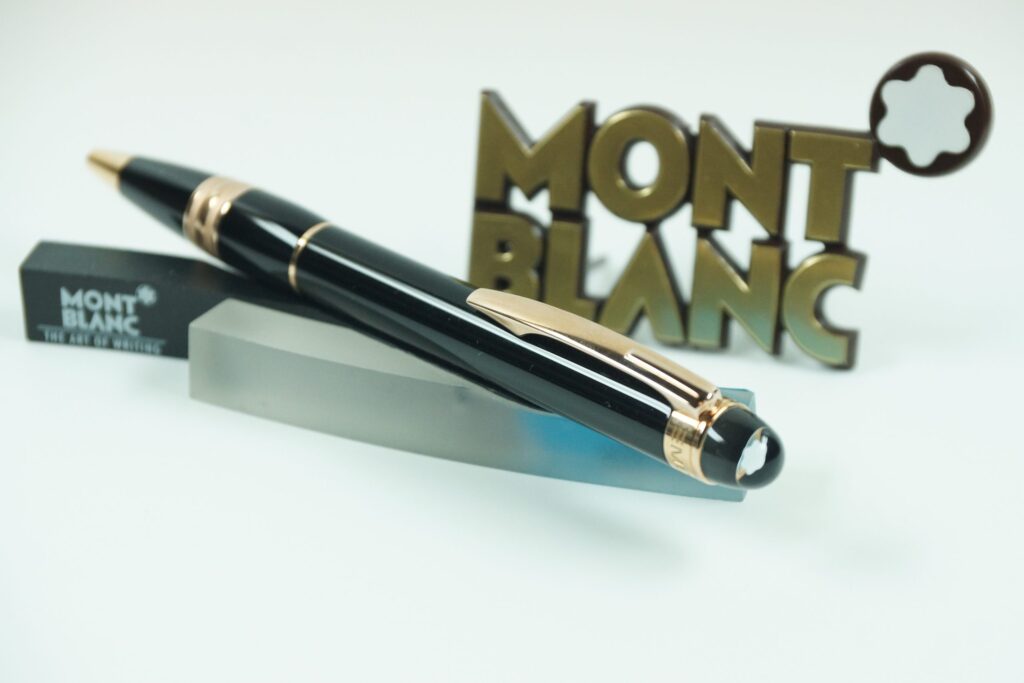 Montblanc Starwalker Kugelschreiber | Ballpoint Pen | Schwarz/Gold - Rotgold mit Etui
