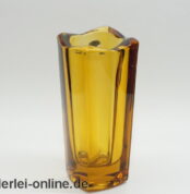 Glas Vase | Blumenvase dickwandiges Glas | Bernsteinfarben - 20 cm | Vintage Glasvase