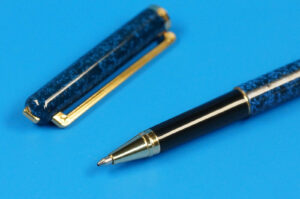 ELYSEE Rollerball | Vintage Paul Dummert Ballpoint Pen | blau, marmoriert
