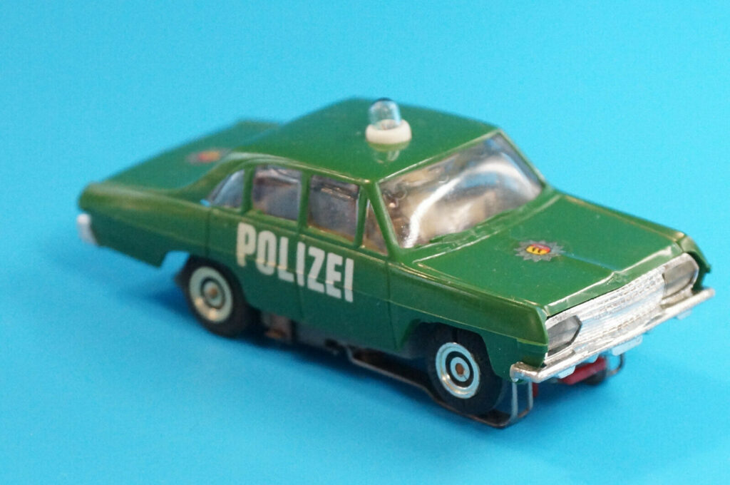 Faller AMS 4877 | Opel Diplomat Polizei ,grün mit Blinklicht | Vintage 60er Jahre Spielzeug