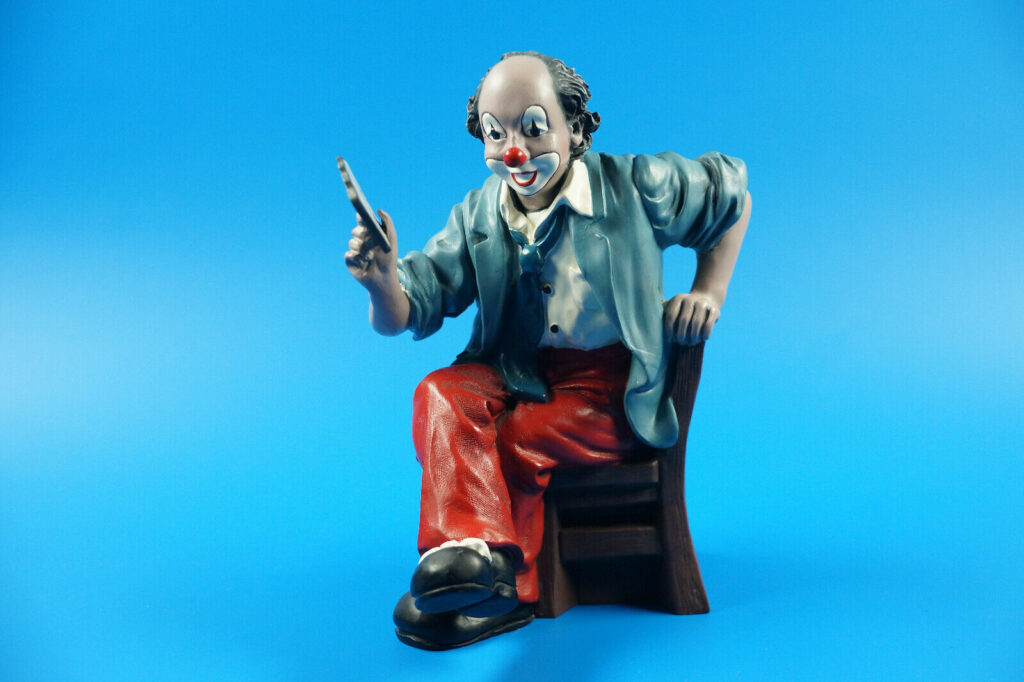 Gilde Clowns | Der Kartenspieler | Das AS | 16 cm Figur