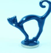 Alte Gluttöter Messing | Bronze Figur – Katze | Vintage Bosse – Baller Ära