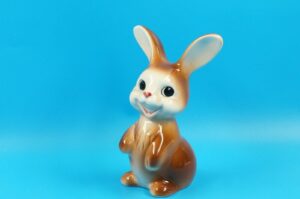 Goebel Porzellan Hase | Hasen Porzellanfigur ,braun