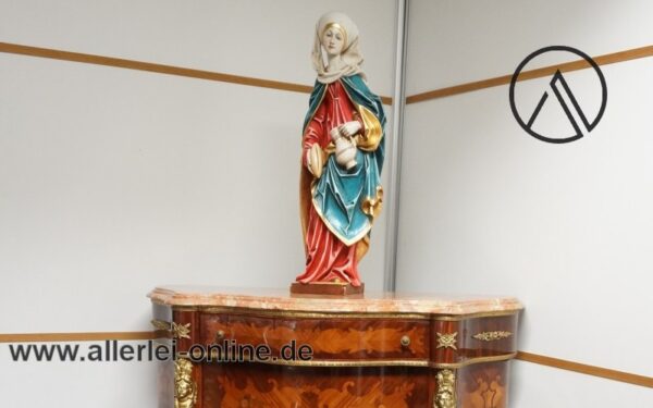 Heilige Elisabeth | Heiligenfigur | Antik Coloriert | Handbemalt | 73 cm