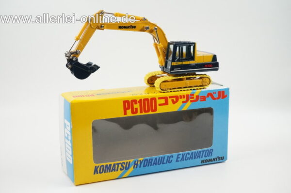 KOMATSU PC100 Hydraulik Bagger | Kettenbagger | Made in Japan | 1:48 Modell K-002 mit OVP