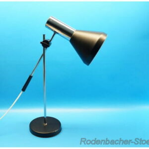 Schreibtischleuchte | Schreibtischlampe schwarz-Chrom | Vintage 60-70er Jahre Lampe