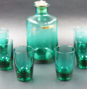 Norway Hadeland | Vintage Likör / Schnaps Set | Whisky Flasche | Dekanter mit 6 Gläsern