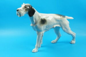 Metzler & Ortloff Porzellan Tierfigur Pointer Hund - Jagdhund ,stehend