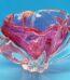 Murano Design Glas Schale | Aschenbecher | klar/rosa | Vintage Glass Ashtray