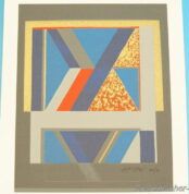 Otto Herbert Hajak Abstract Original Signiert 81/7 Lithogaphie von 1991