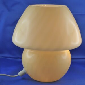 70er Jahre Hustadt Leuchten | Glas Pilzlampe - Mushroom - Tischlampe | Tischleuchte
