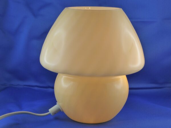 70er Jahre Hustadt Leuchten | Glas Pilzlampe - Mushroom - Tischlampe | Tischleuchte
