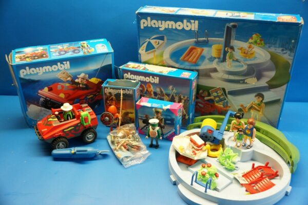 Playmobil Swimmingpool 3205 Amphibienfahrzeug 3216 Wikinger Set 3153