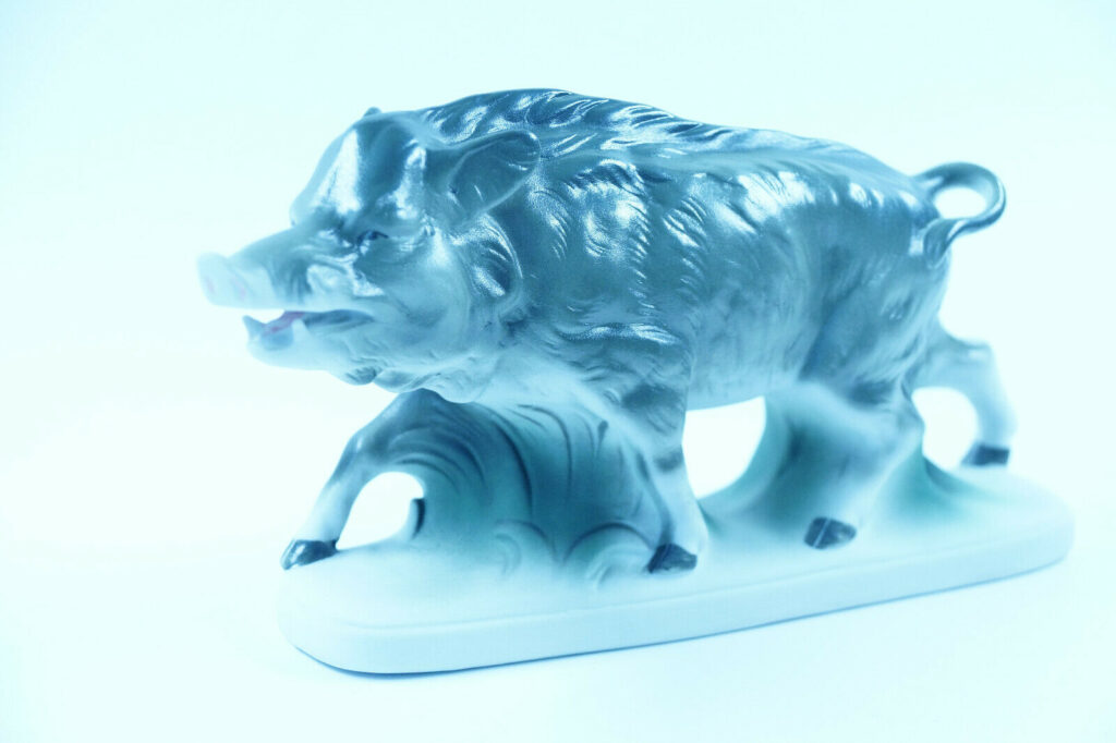 Porzellan Figur Gräfenthal Wildschwein / Keiler - Schwarzwild