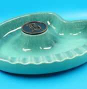 Roseville Keramik | The Hyde Park No 1970 U.S.A. | Aschenbecher | Ashtray ,grün