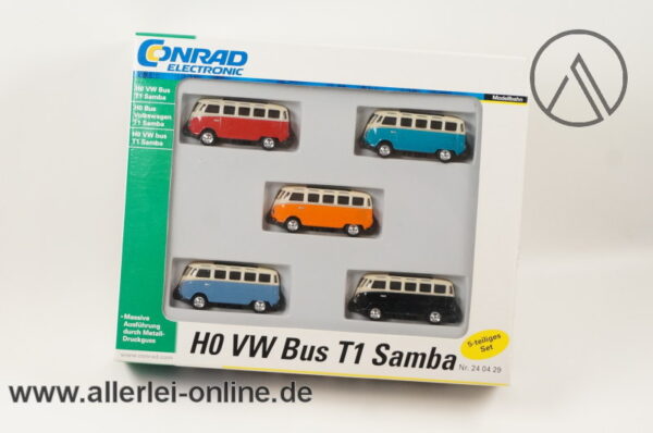 Schuco / Conrad 240429 | VW Bus T1 Samba | 5-teiliges H0 - 1:87 Metall Modellauto Set