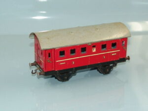 Fleischmann Spur 0 | U.S. Zone 2-Achs Personenwagen / rot - GFN Blechbahn